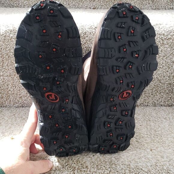 Merrell Boot Youth 6 Gunsmoke Waterproof Suede Pull On Performance Polartec - Picture 7 of 7